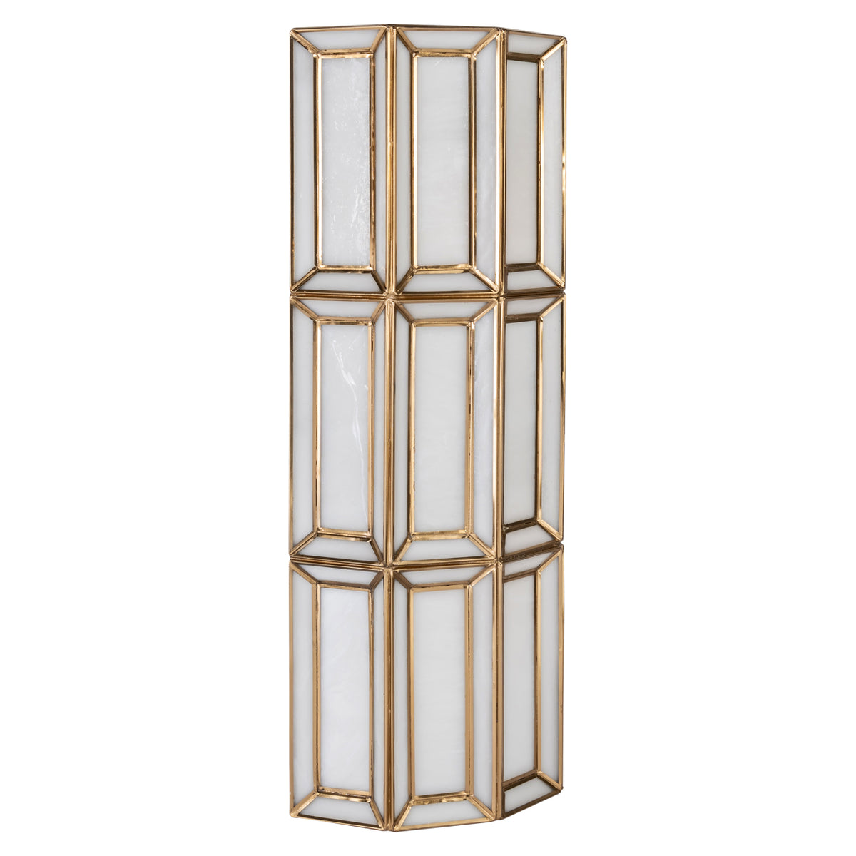 Wall lamp Opal antique brass