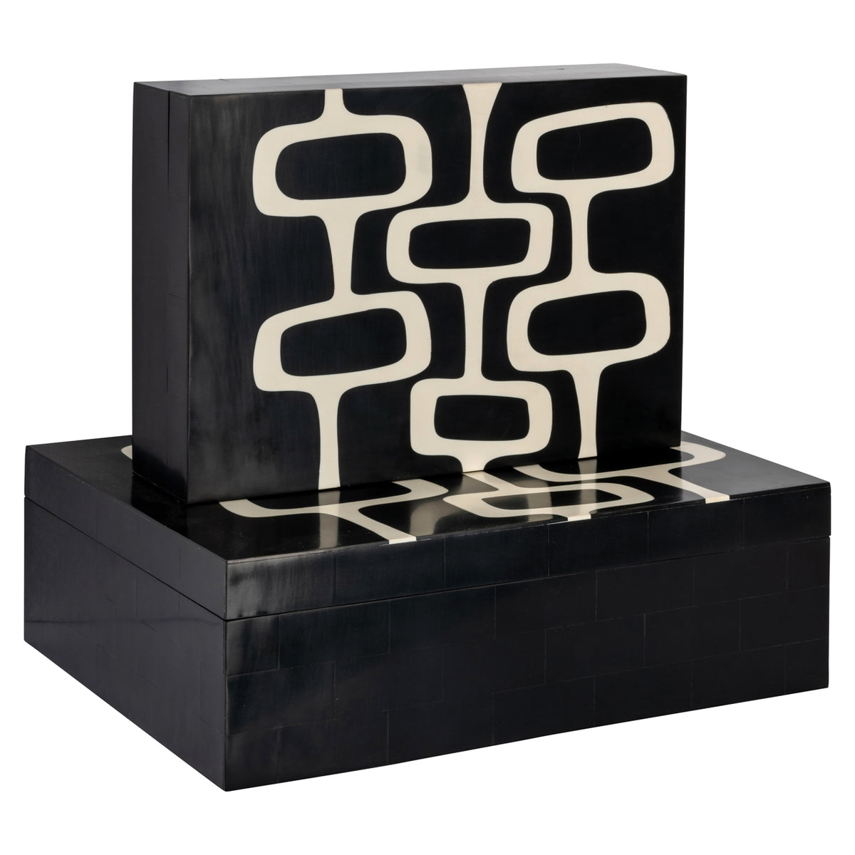 Lux black/white storage box (Set of 2)
