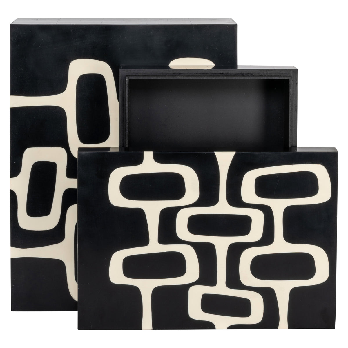 Lux black/white storage box (Set of 2)