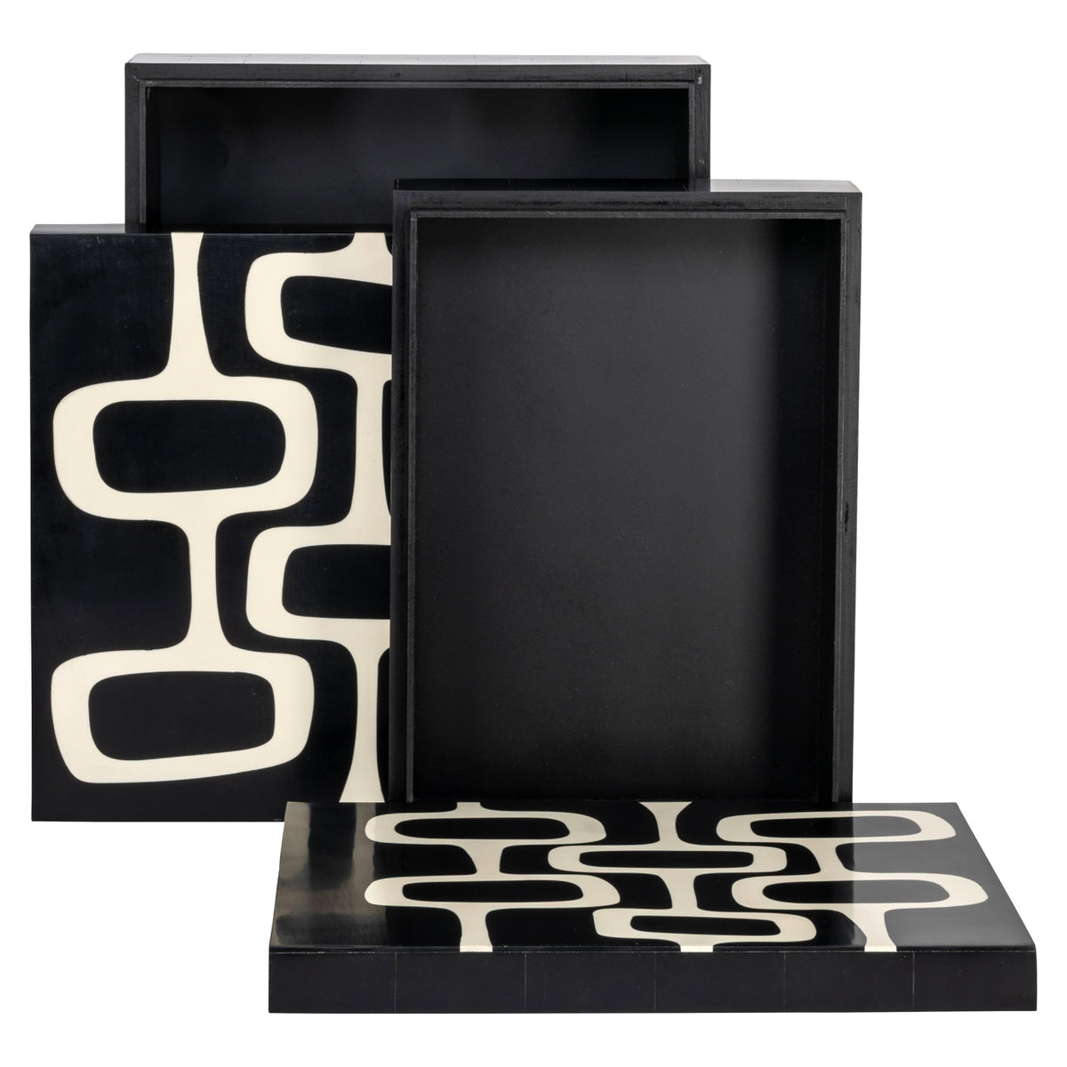 Lux black/white storage box (Set of 2)