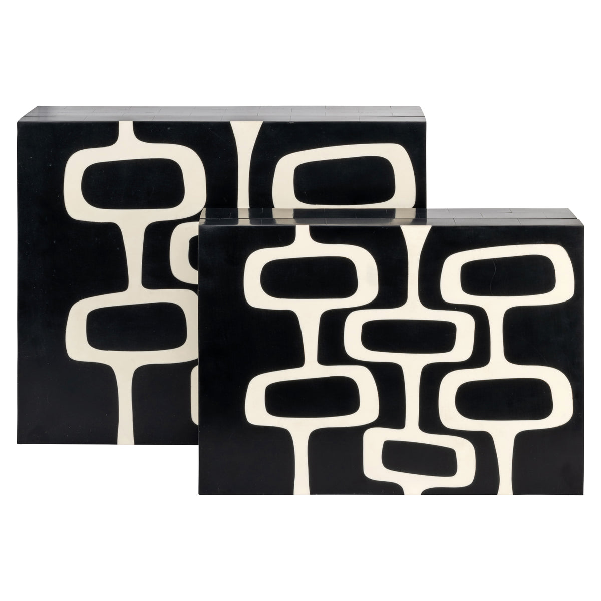 Lux black/white storage box (Set of 2)