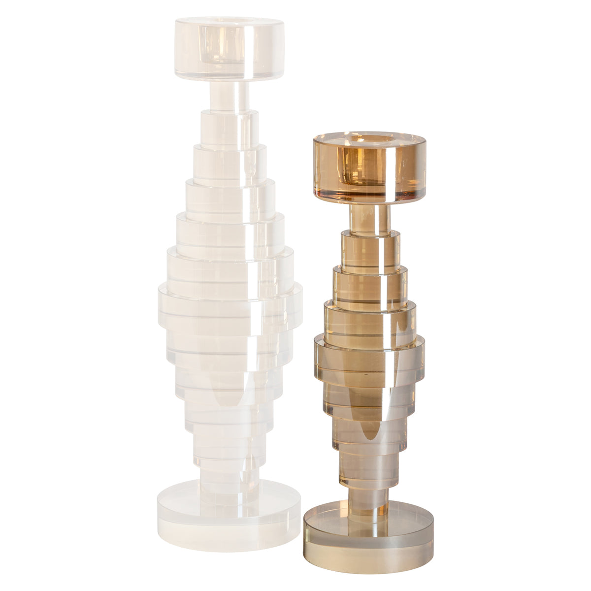 Bougeoir Bryn champagne petit
