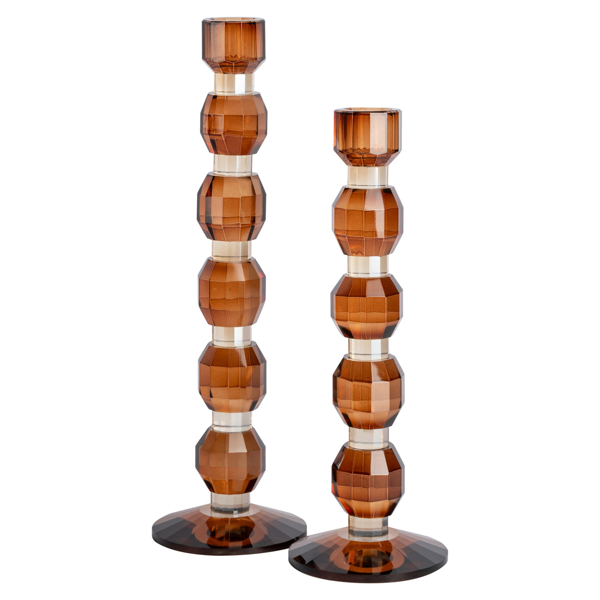 Bougeoir Lowan marron grand