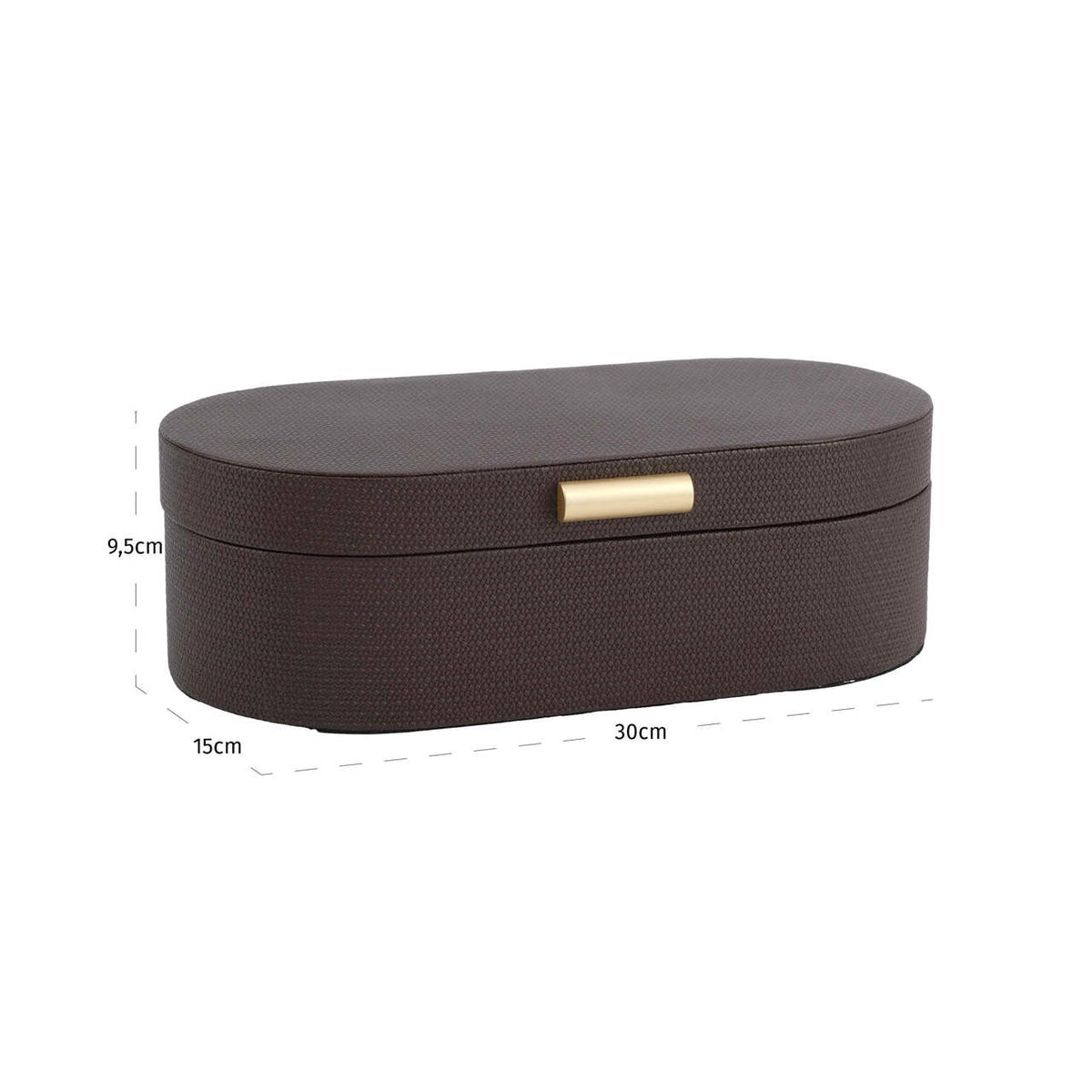 Boîte de rangement Nova marron grande