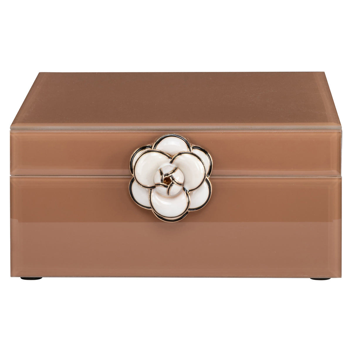 Aufbewahrungsbox Floral braun klein