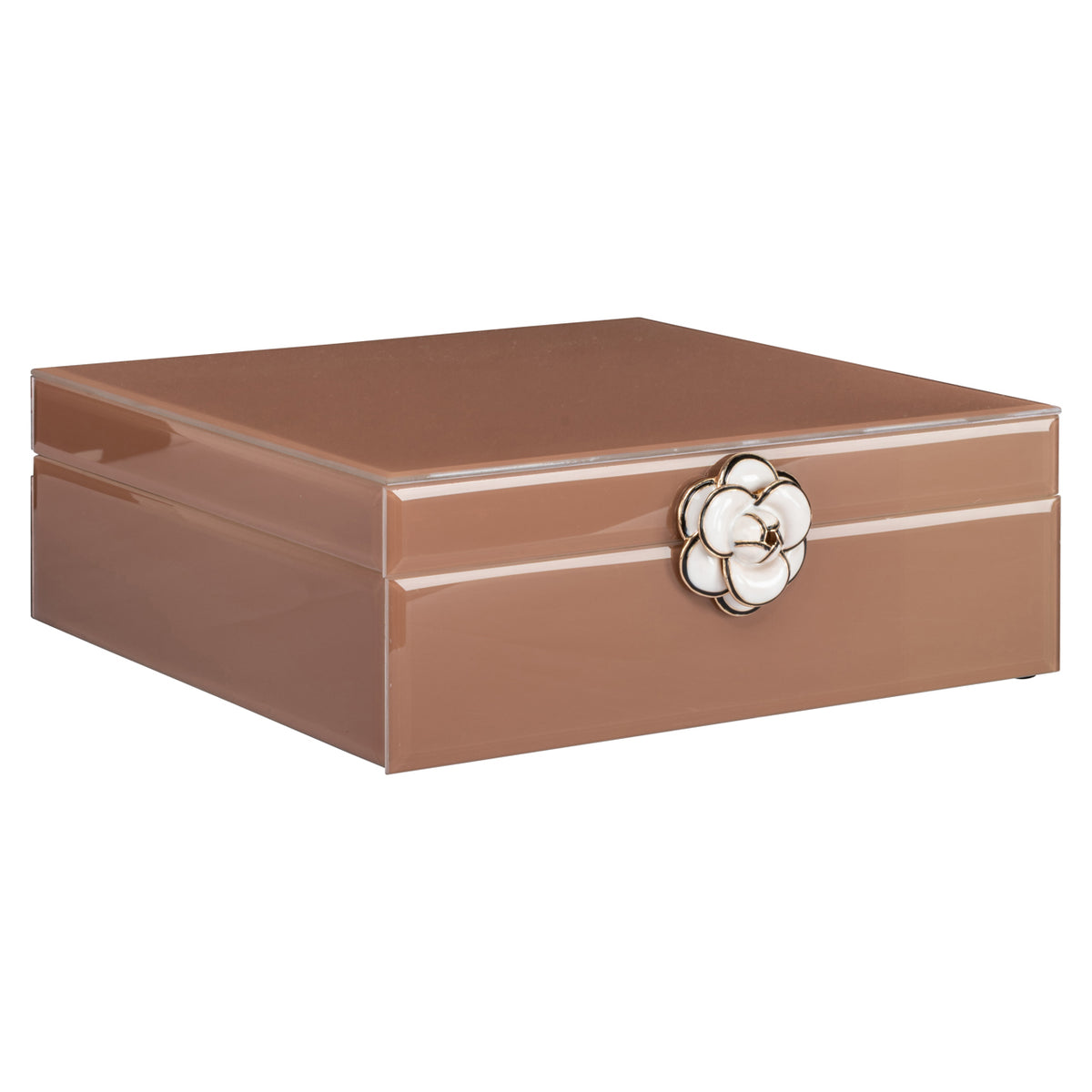 Aufbewahrungsbox Floral Braun groß