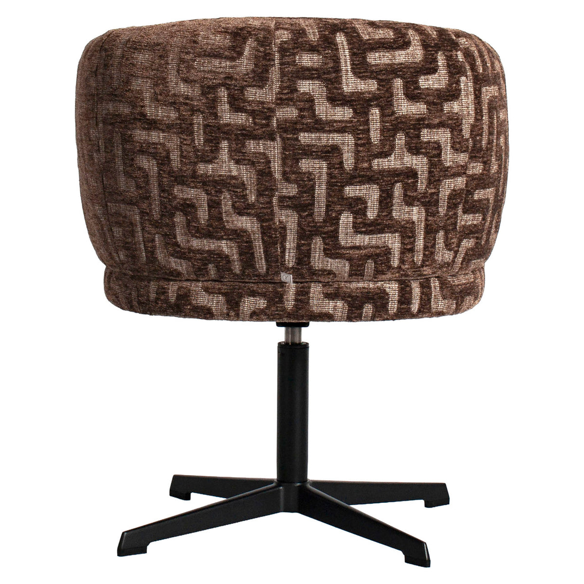 Chaise de salle à manger Dinan brown labyrinth résistante au feu pivotante
