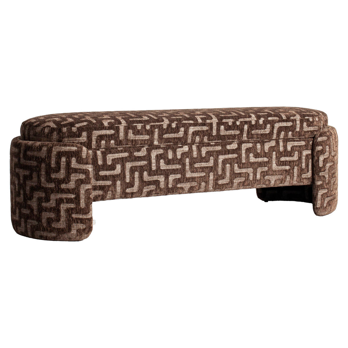 Cupid brown labyrinth bench with storage