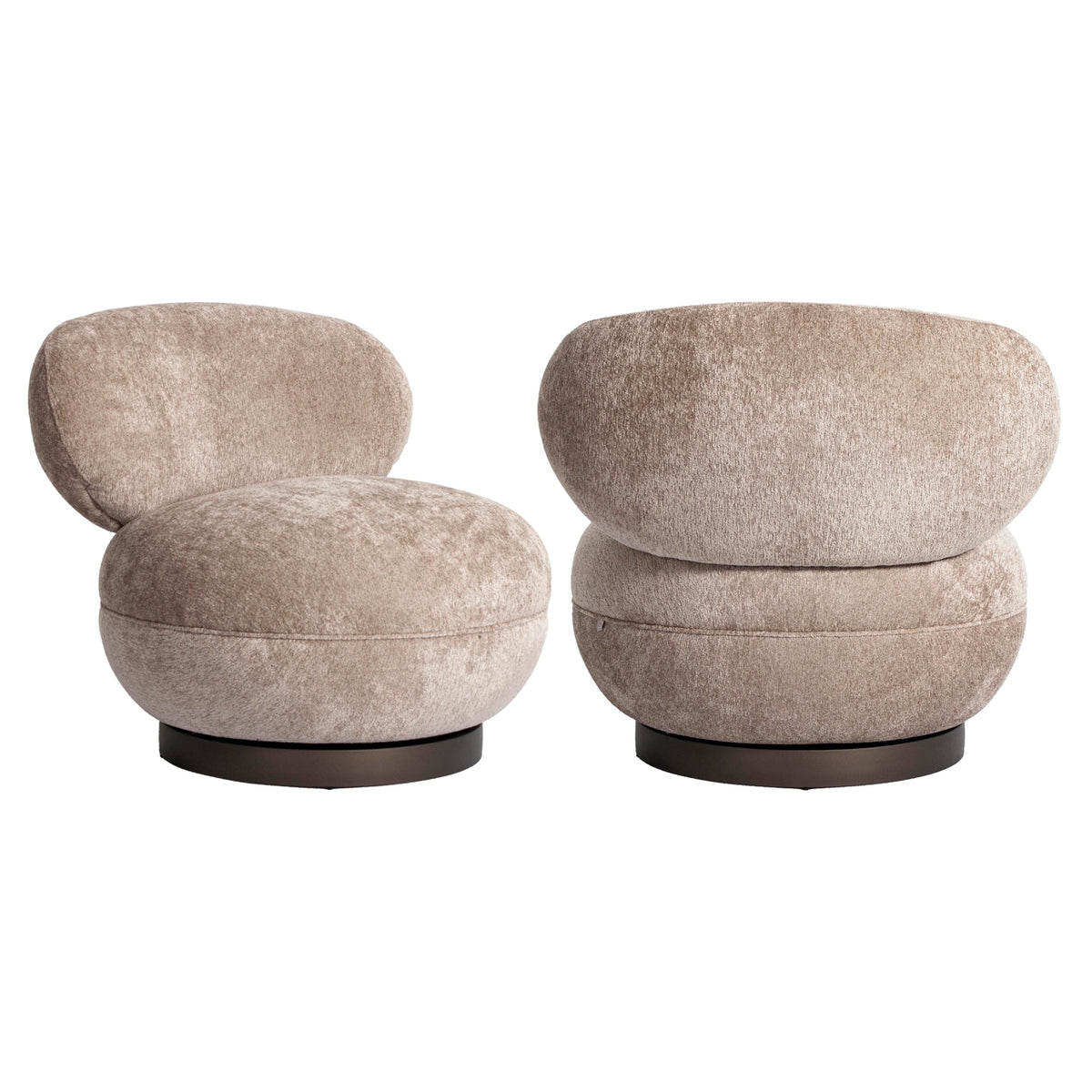 Fauteuil lounge Jace be easy sand swivel ignifugé