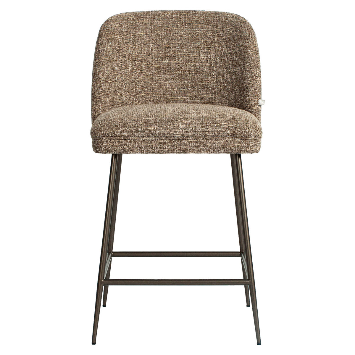 Chaise de comptoir Pullitzer tweed marron