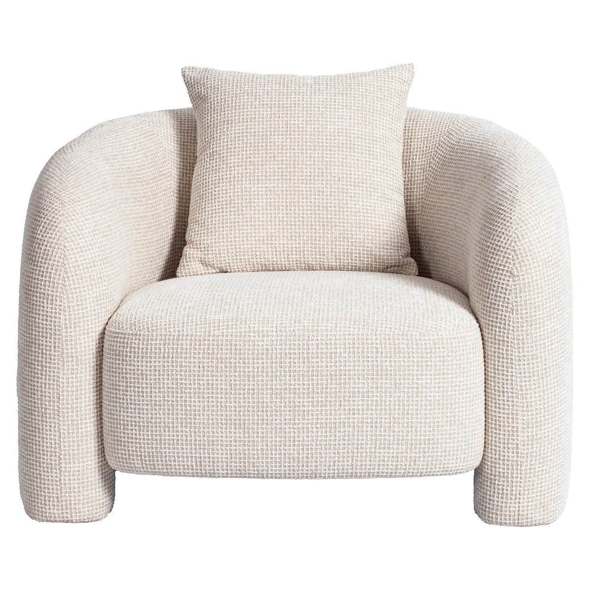 Lounge chair Tuscany beige blockweave