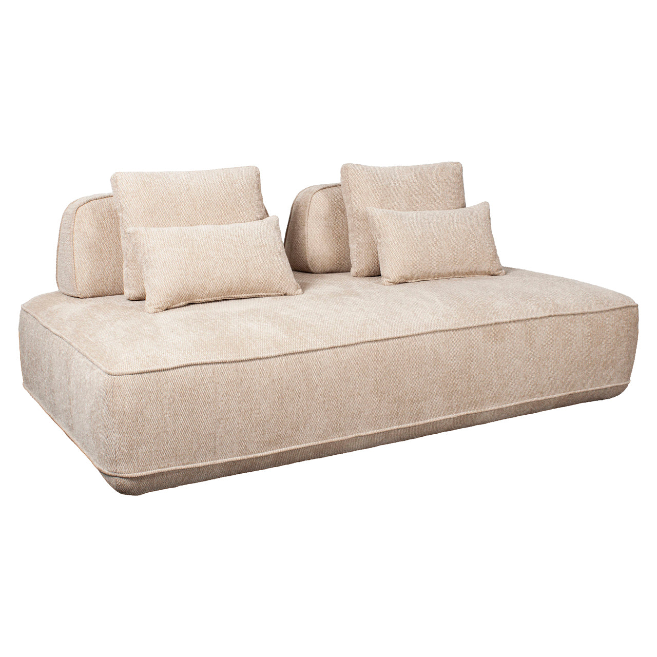 Bank Tudor natural boldweave 2,5-seater movable backrest