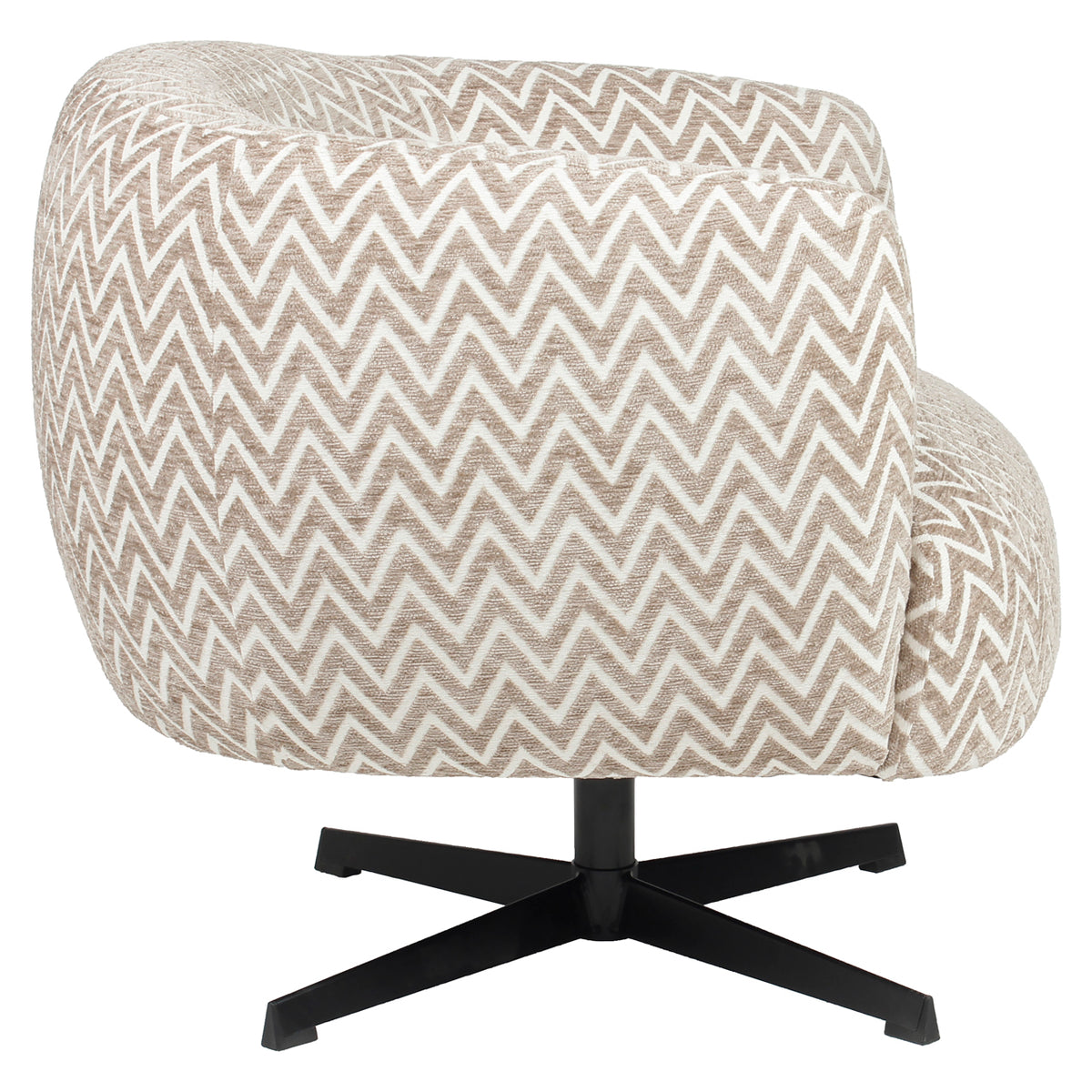 Estelle Lounge Chair sand chevron swivel