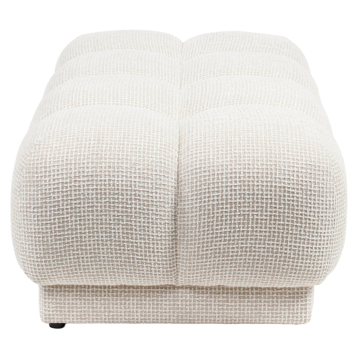 Noah pouf & footstool beige blockweave