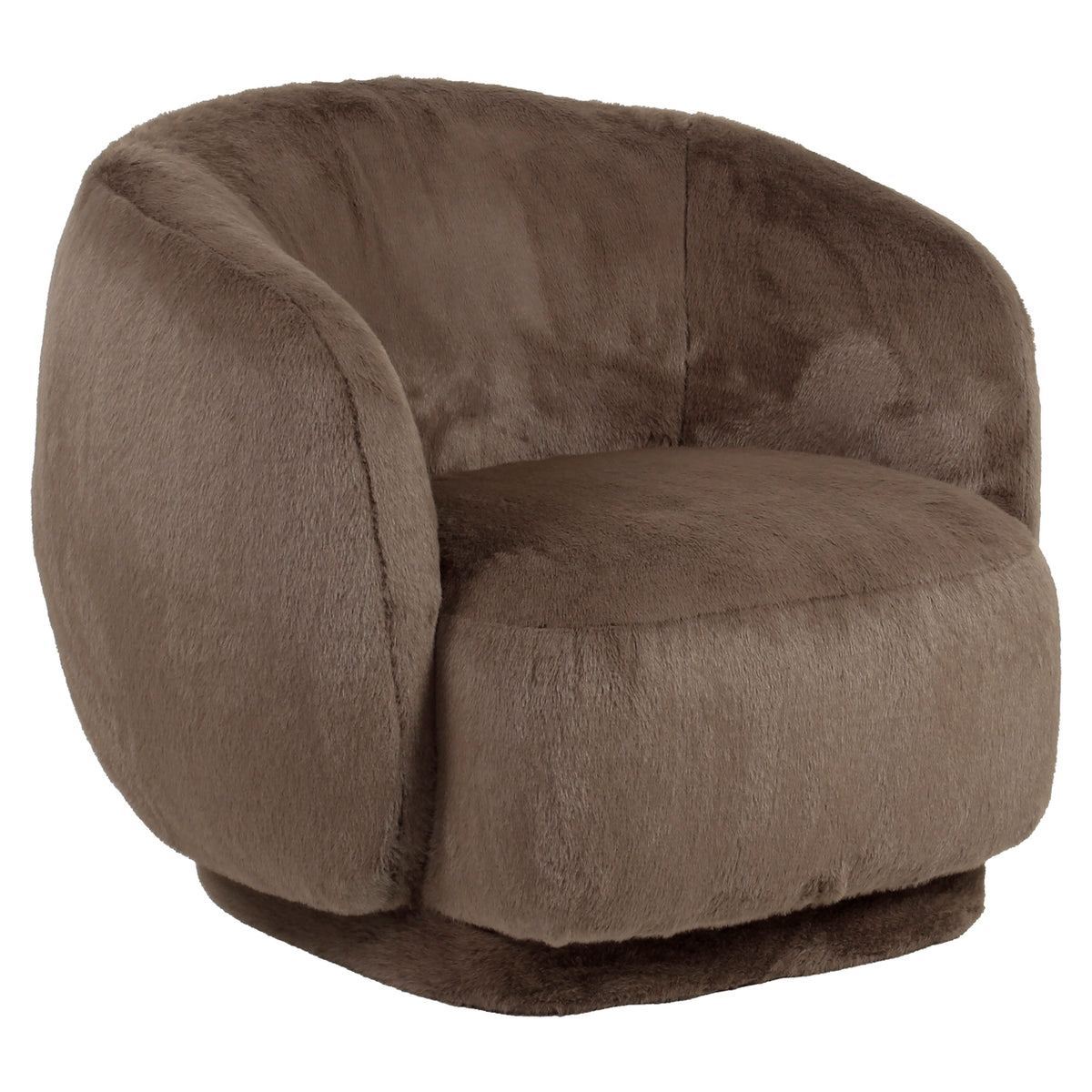 Loungesessel Negreslo brown fluffy swivel