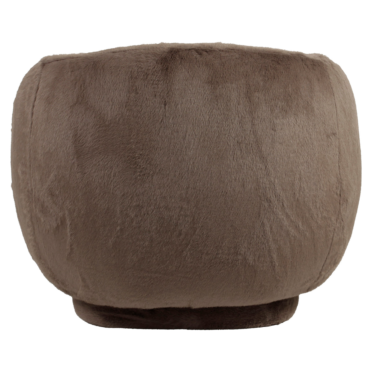 Fauteuil lounge Negreslo marron duveteux pivotant