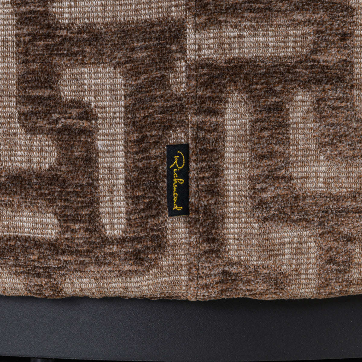 Pouf & Fußbank Lexie brown labyrinth 70Ø