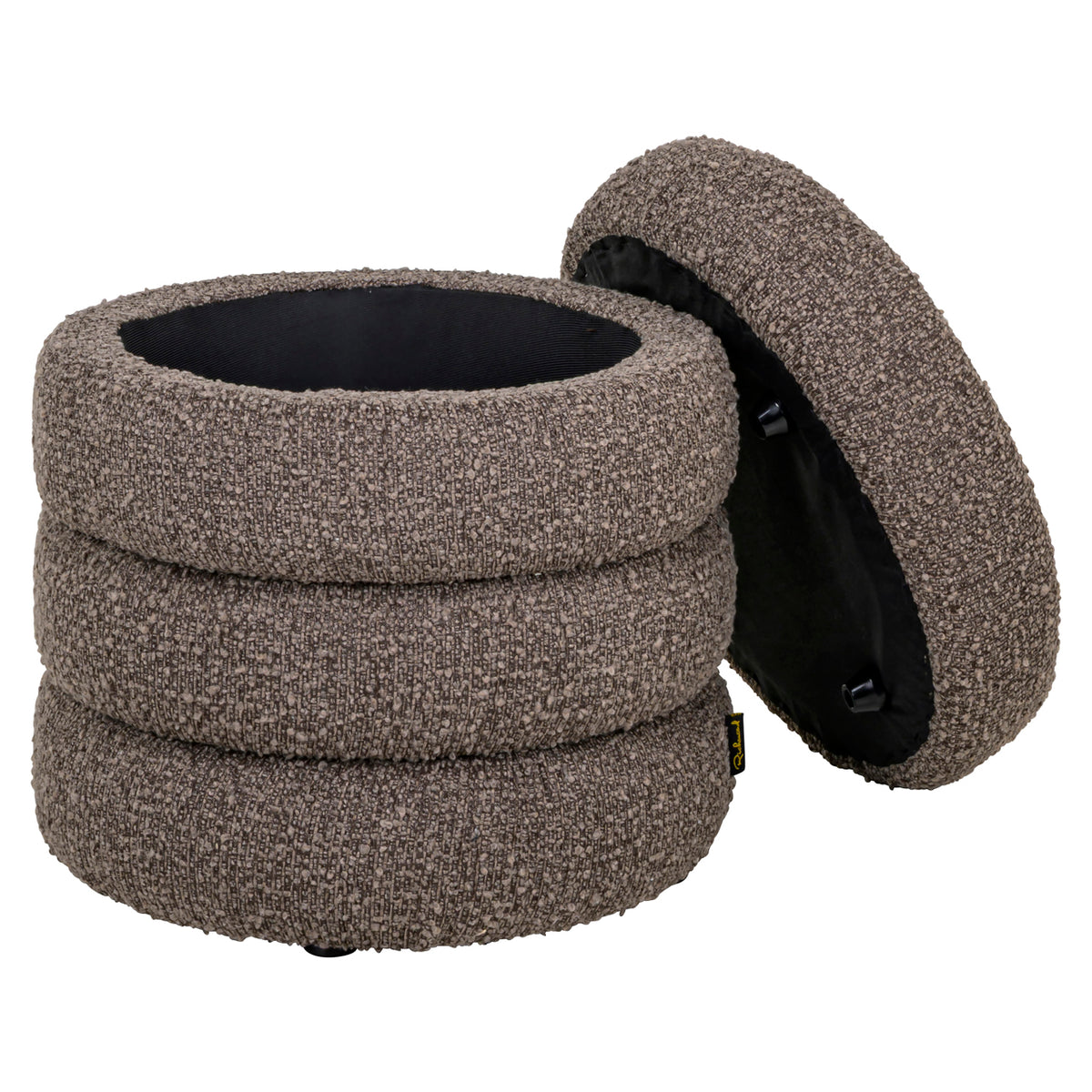 Pouf & footstool Adele brown chunky