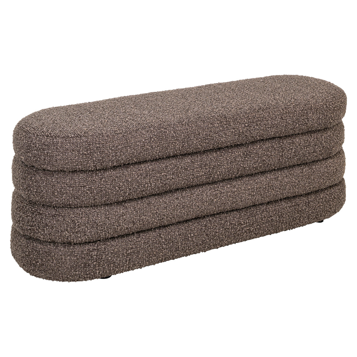 Camille pouf & footstool brown chunky