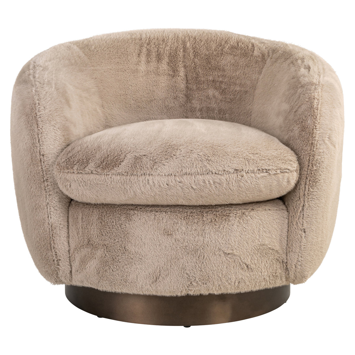 Loungesessel Colmar Khaki Fluffy drehbar