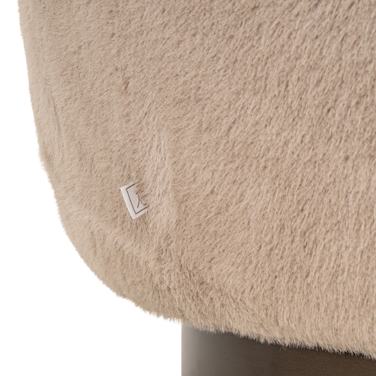 Loungesessel Colmar Khaki Fluffy drehbar