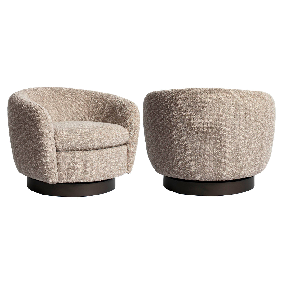 Lounge stoel Colmar natural chunky swivel