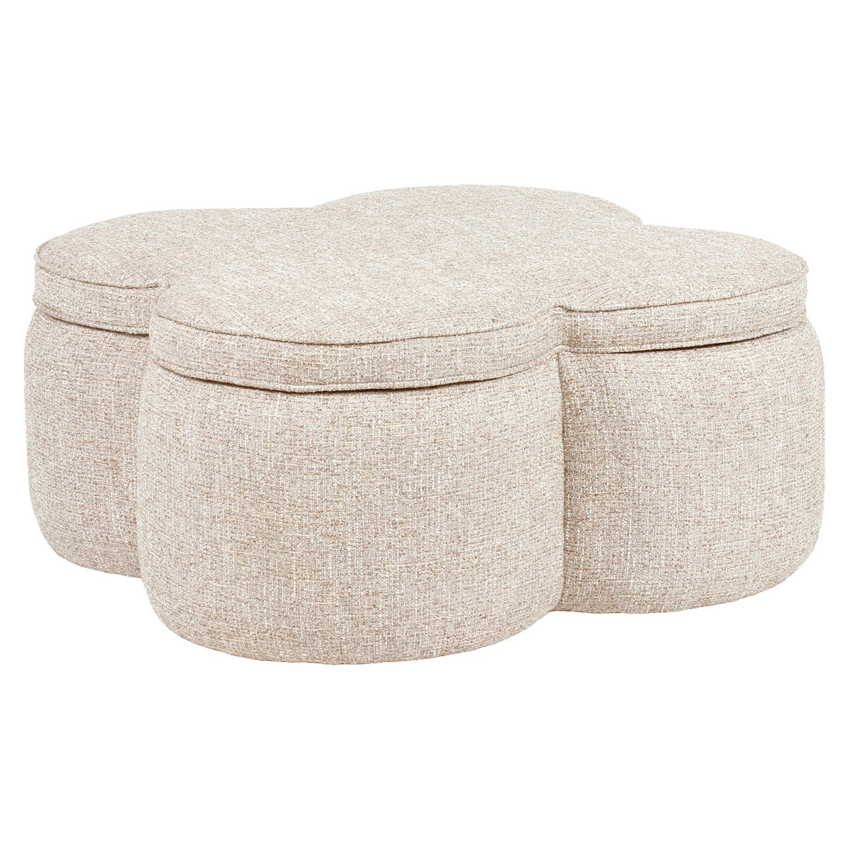 Pouf & footstool Corbeau sand tweed