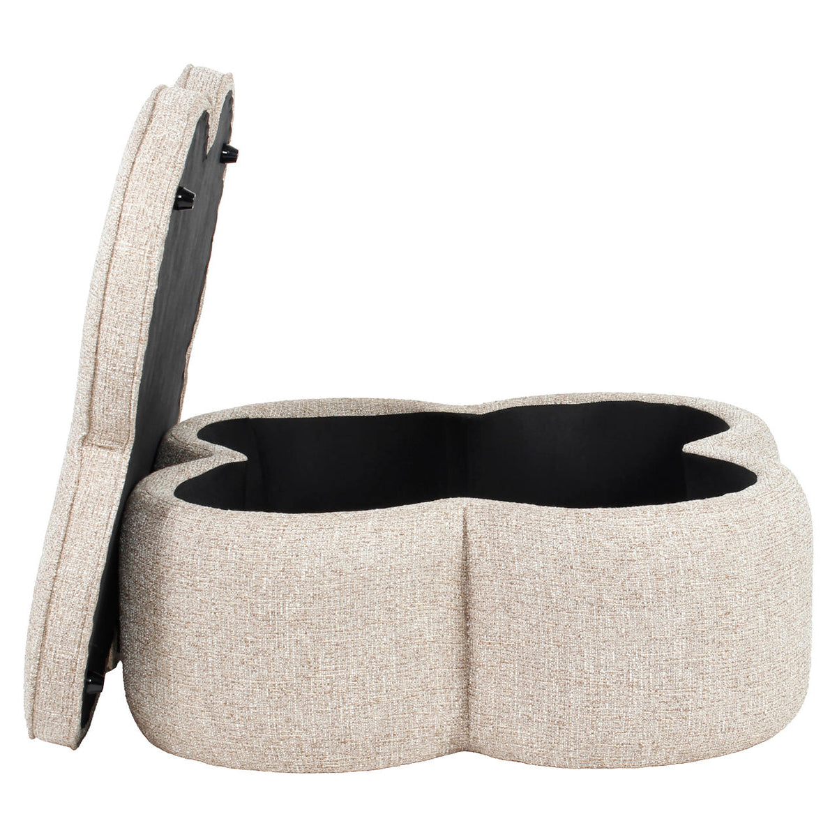 Pouf & Fußbank Corbeau Sand Tweed
