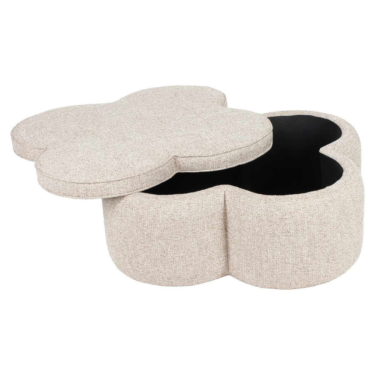 Pouf & Fußbank Corbeau Sand Tweed