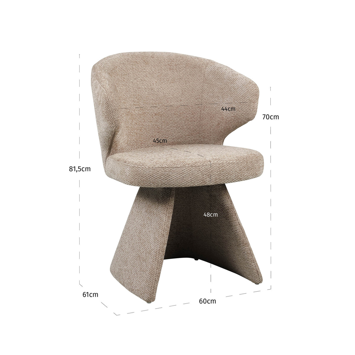 Chaise de salle à manger Zenith mocca boldweave