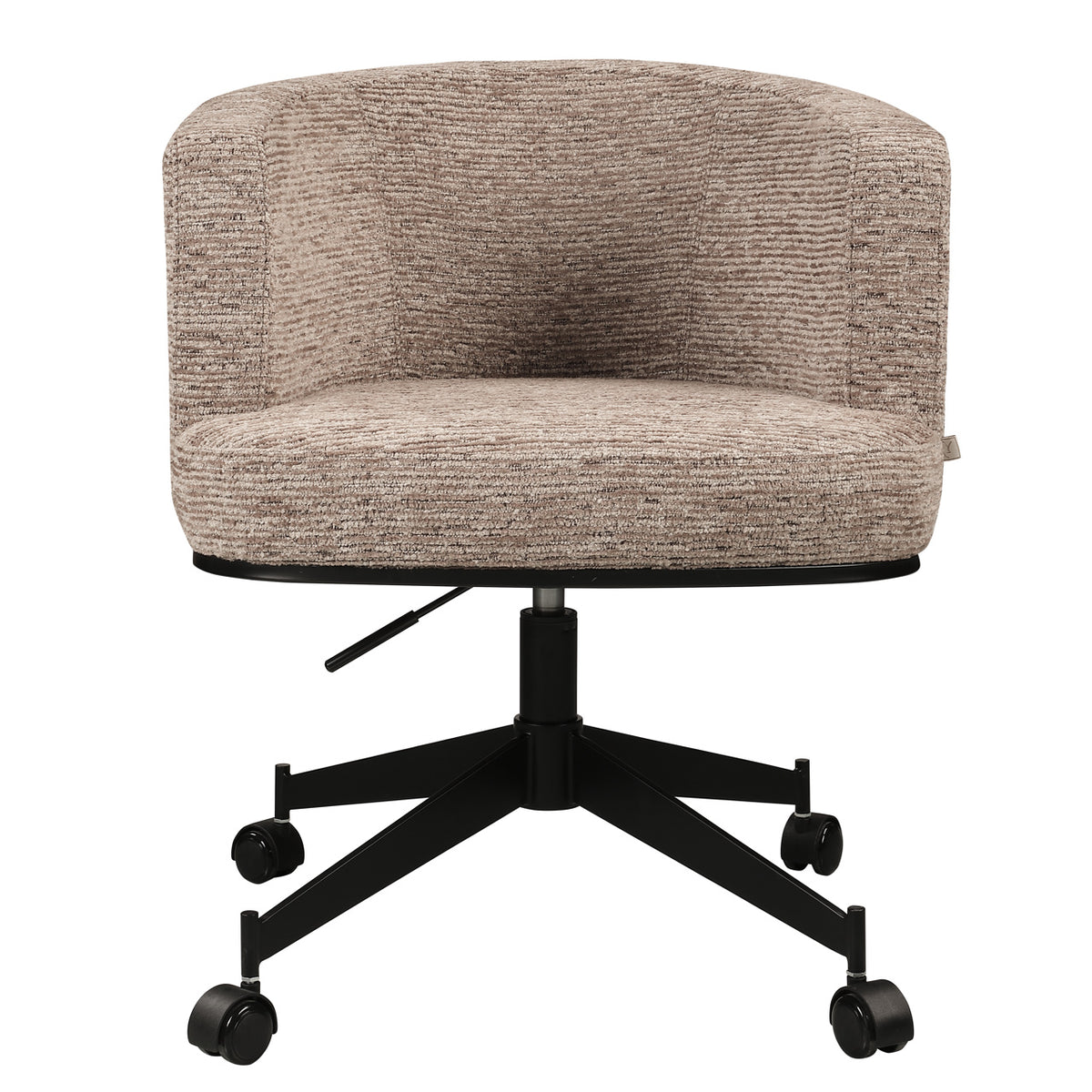 Eetkamerstoel Rochenne mocca linear swivel on wheels