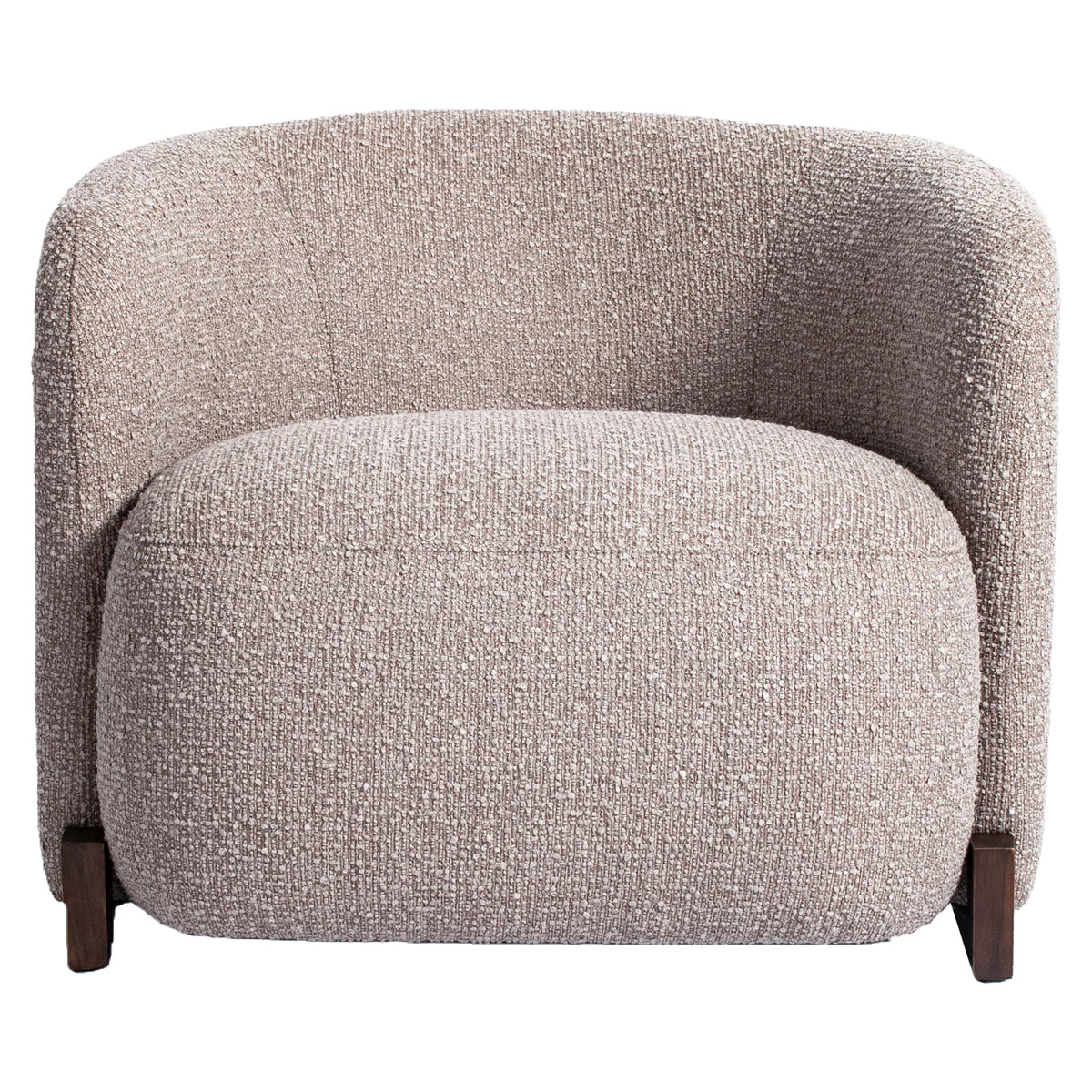 Fauteuil lounge Hannah mocca chunky ignifugé