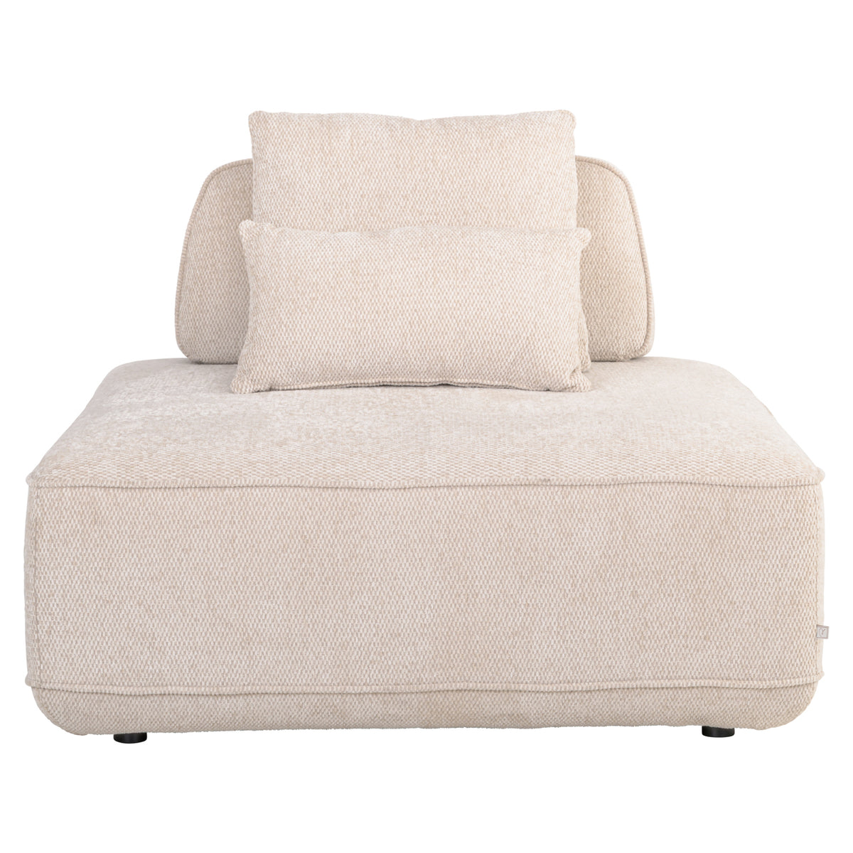 Tudor natural boldweave 1-seater sofa with movable backrest