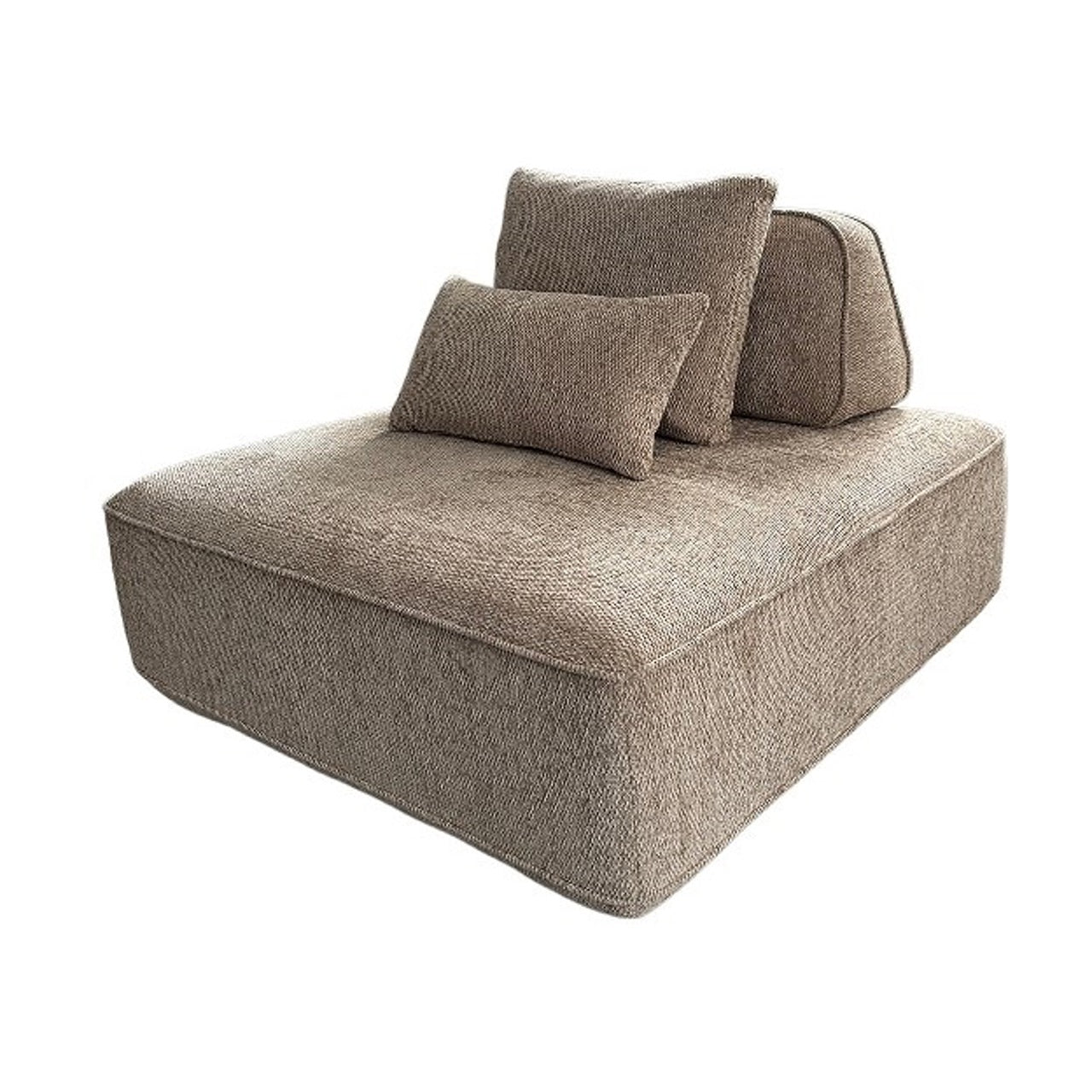 Bank Tudor mocca boldweave 1-seater movable backrest