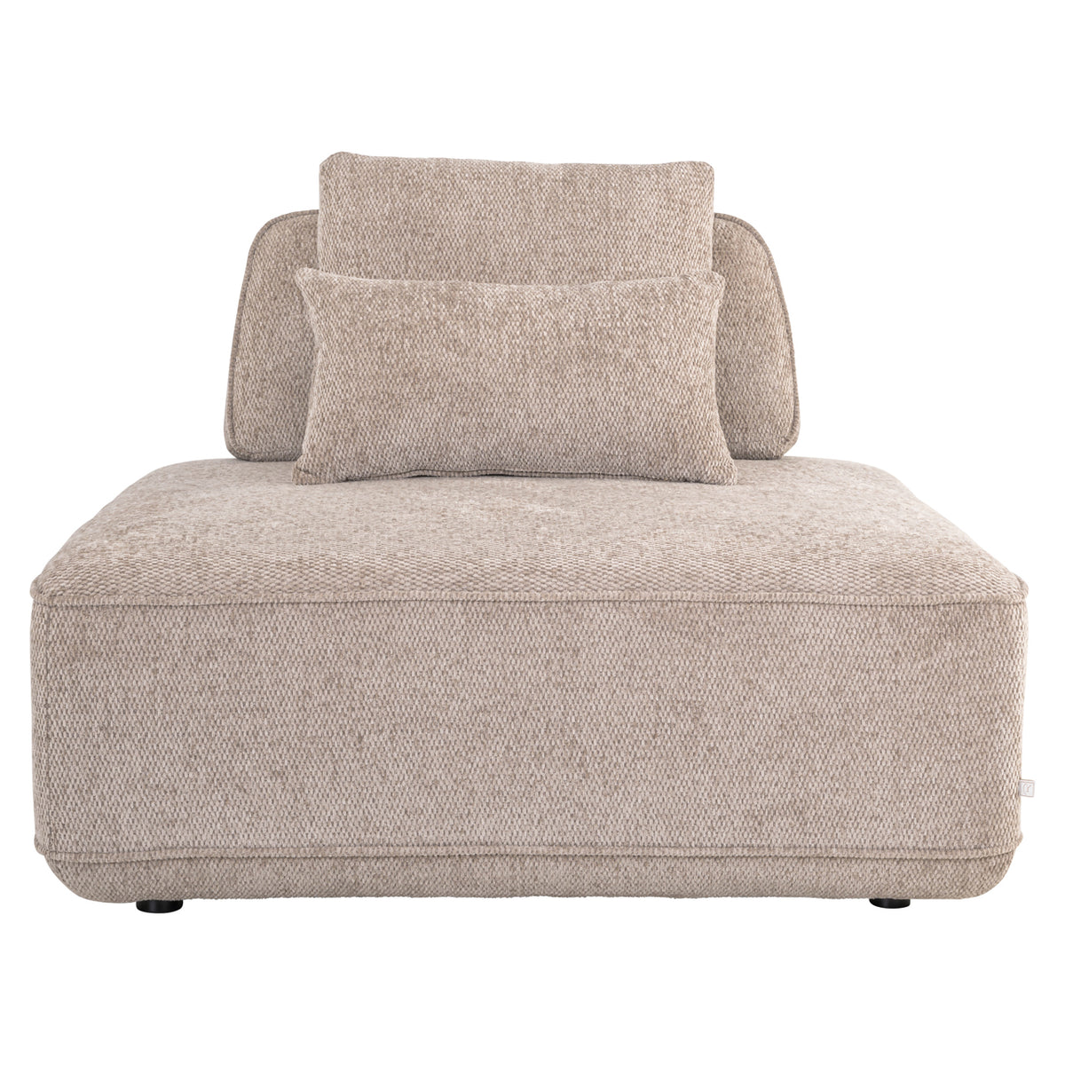 Tudor mocca boldweave 1-seater sofa with movable backrest