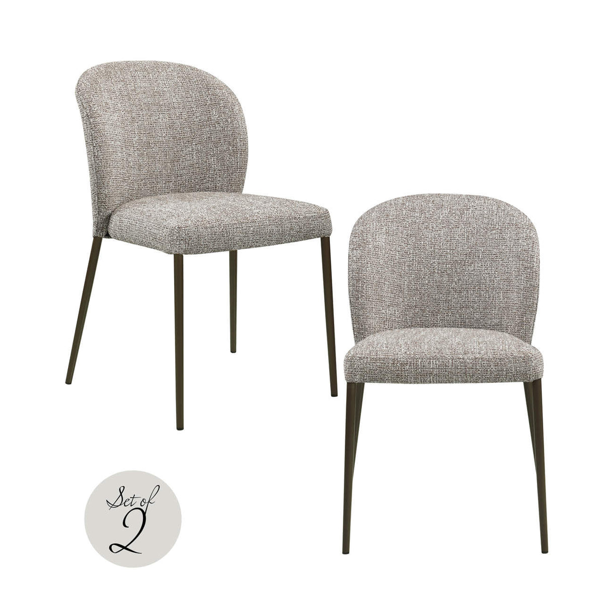 Eetkamerstoel Stacker earth tweed fire retardant (Set of 2)