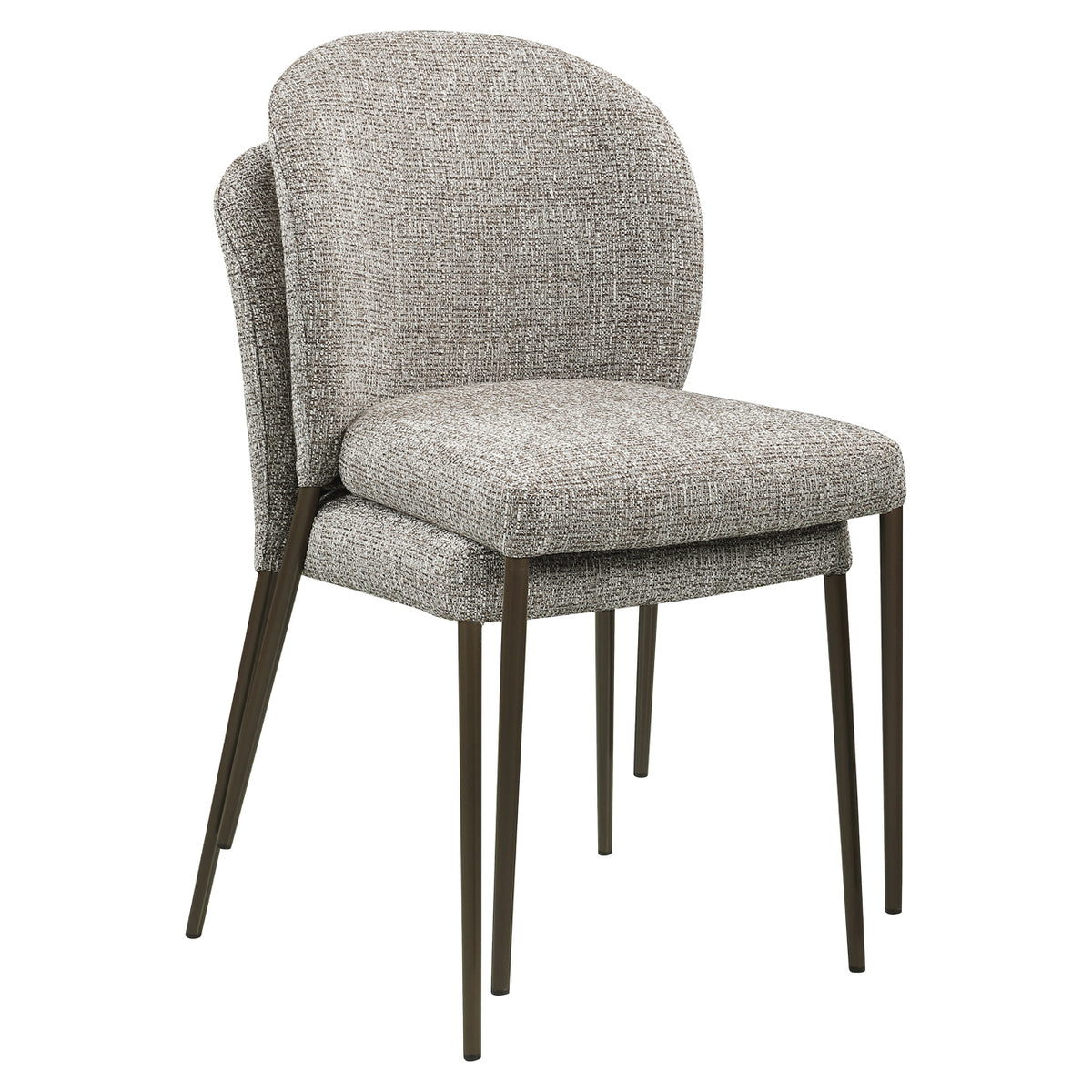 Eetkamerstoel Stacker earth tweed fire retardant (Set of 2)