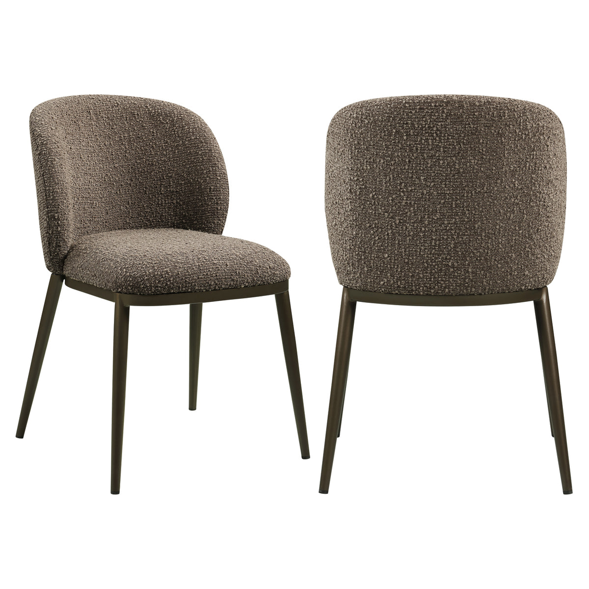 Chaise de salle à manger Gandy marron chunky
