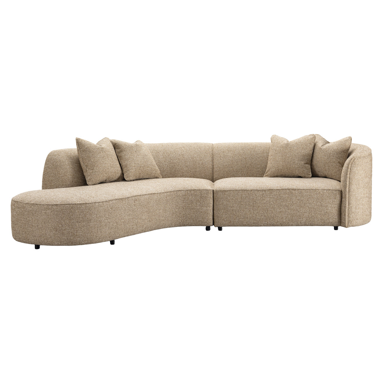 Bank Romero sand tweed ottoman left fire retardant