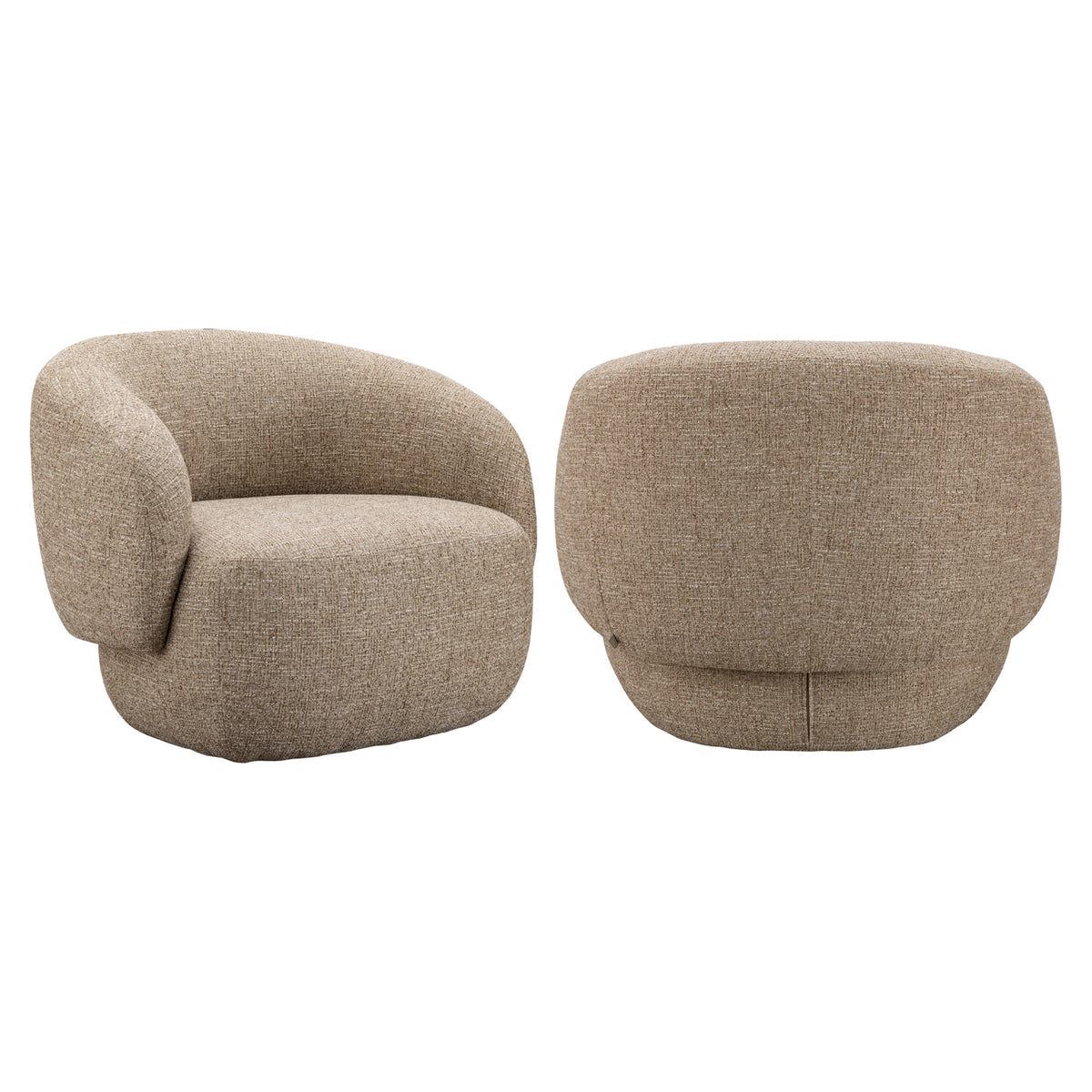 Milano sand tweed fire-retardant lounge chair