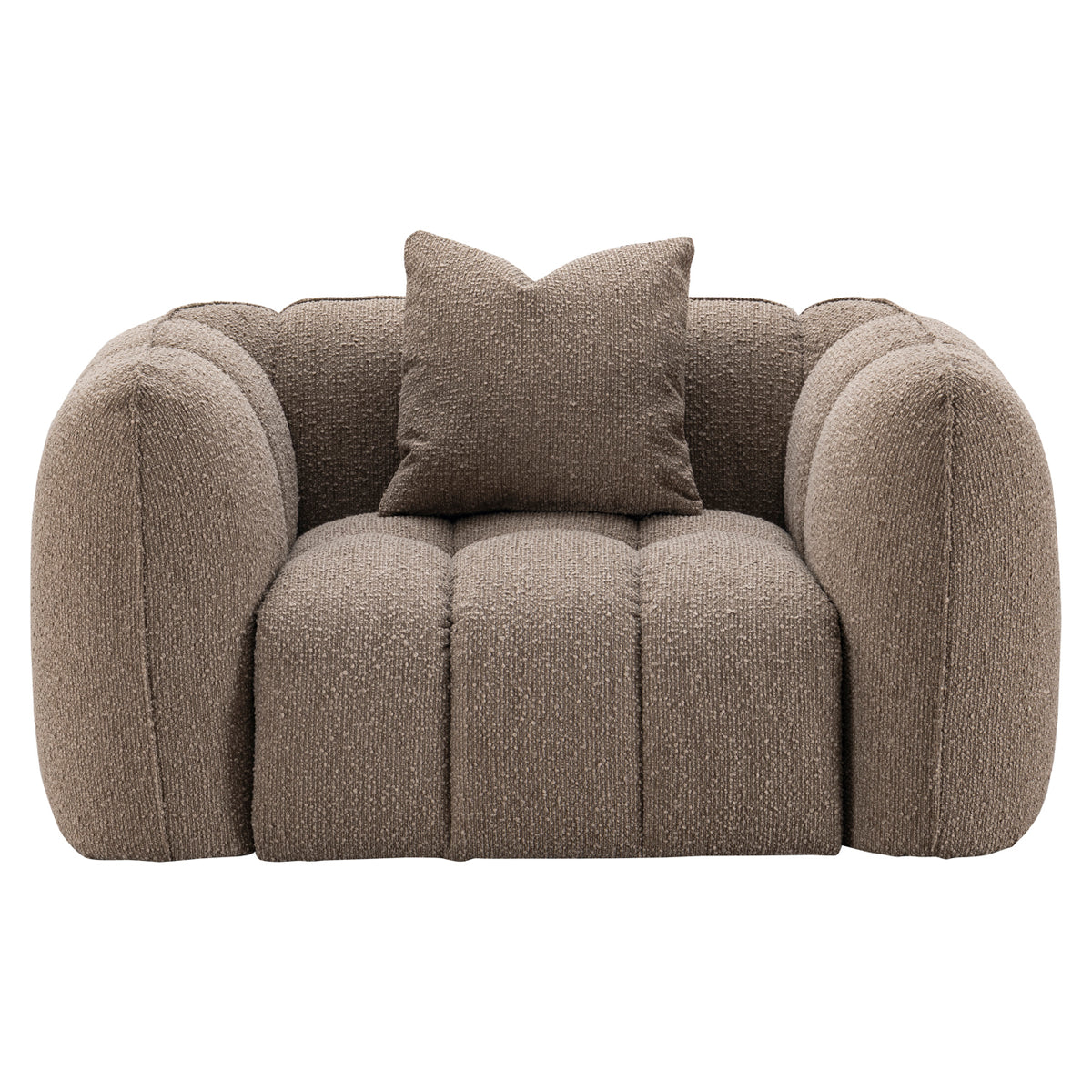 Fauteuil lounge Hogan mocca chunky ignifugé