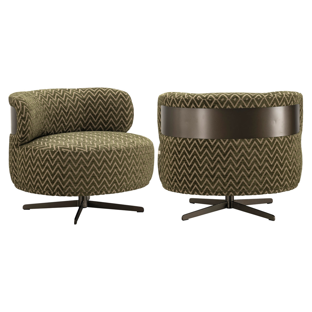 Lounge stoel Lauren moss chevron swivel