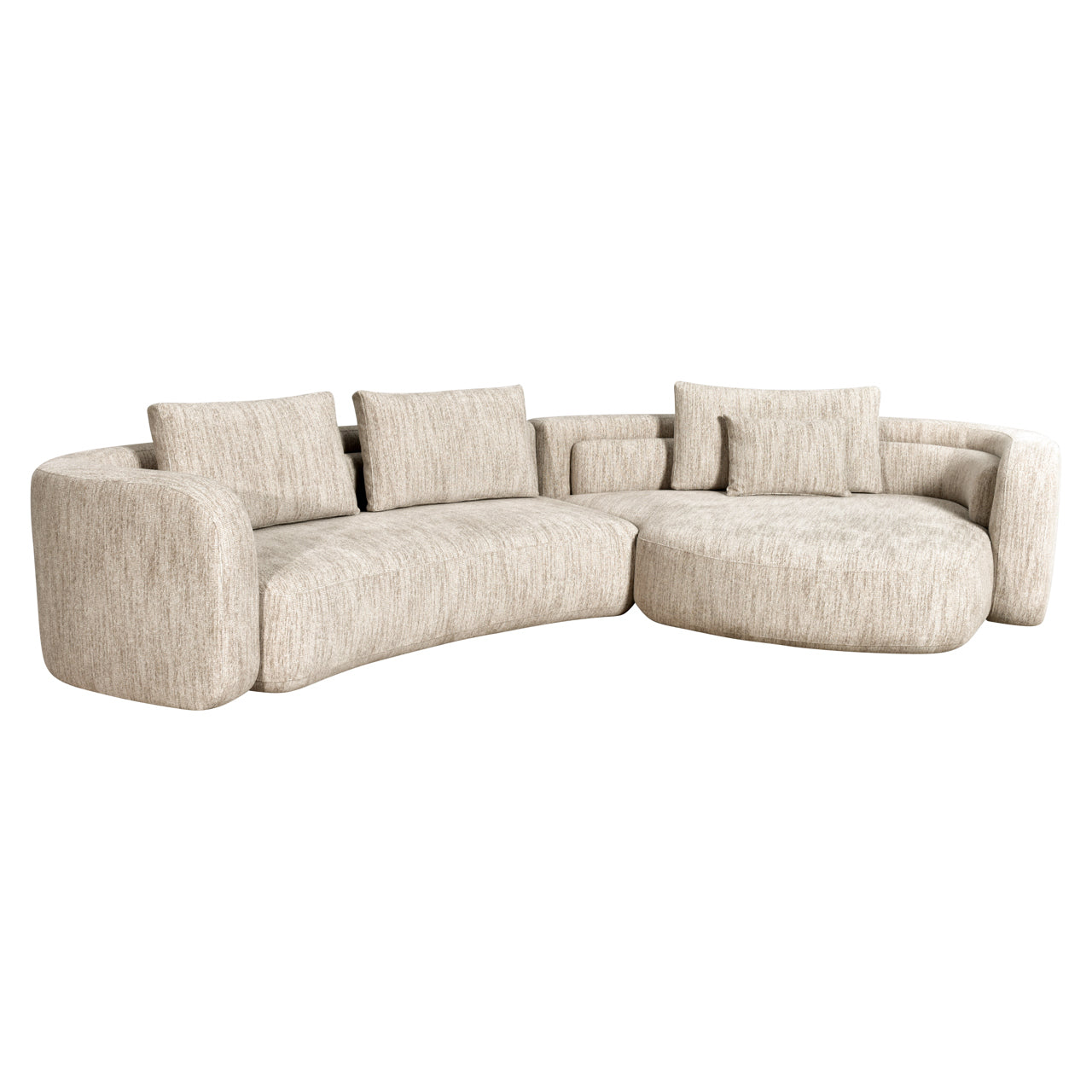 Bank Angusto natural softweave lounge right