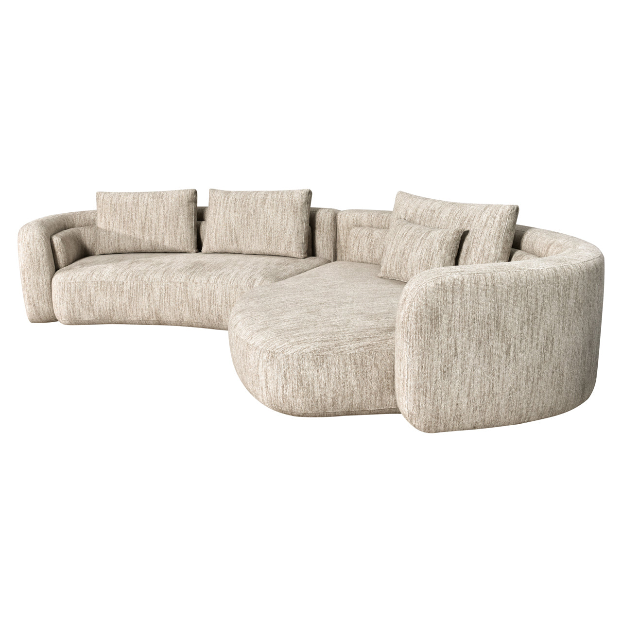 Angusto natural softweave right-hand lounge sofa