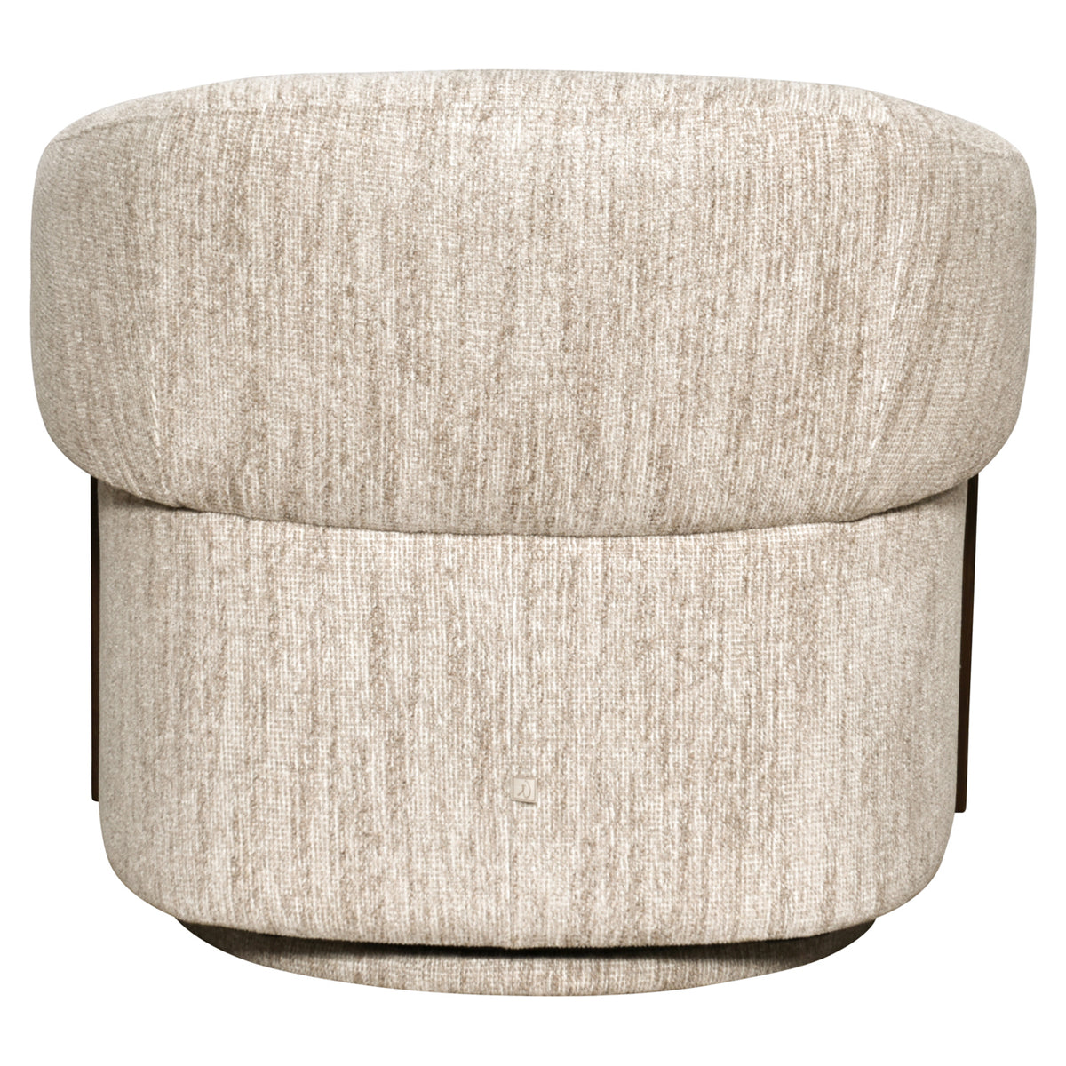 Fauteuil lounge Marina naturel en tissu Softweave pivotant ignifugé