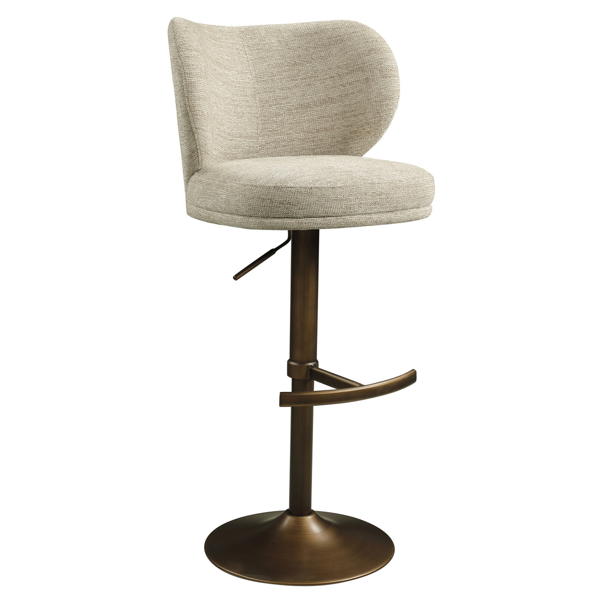 Bar chair Amely natural softweave swivel