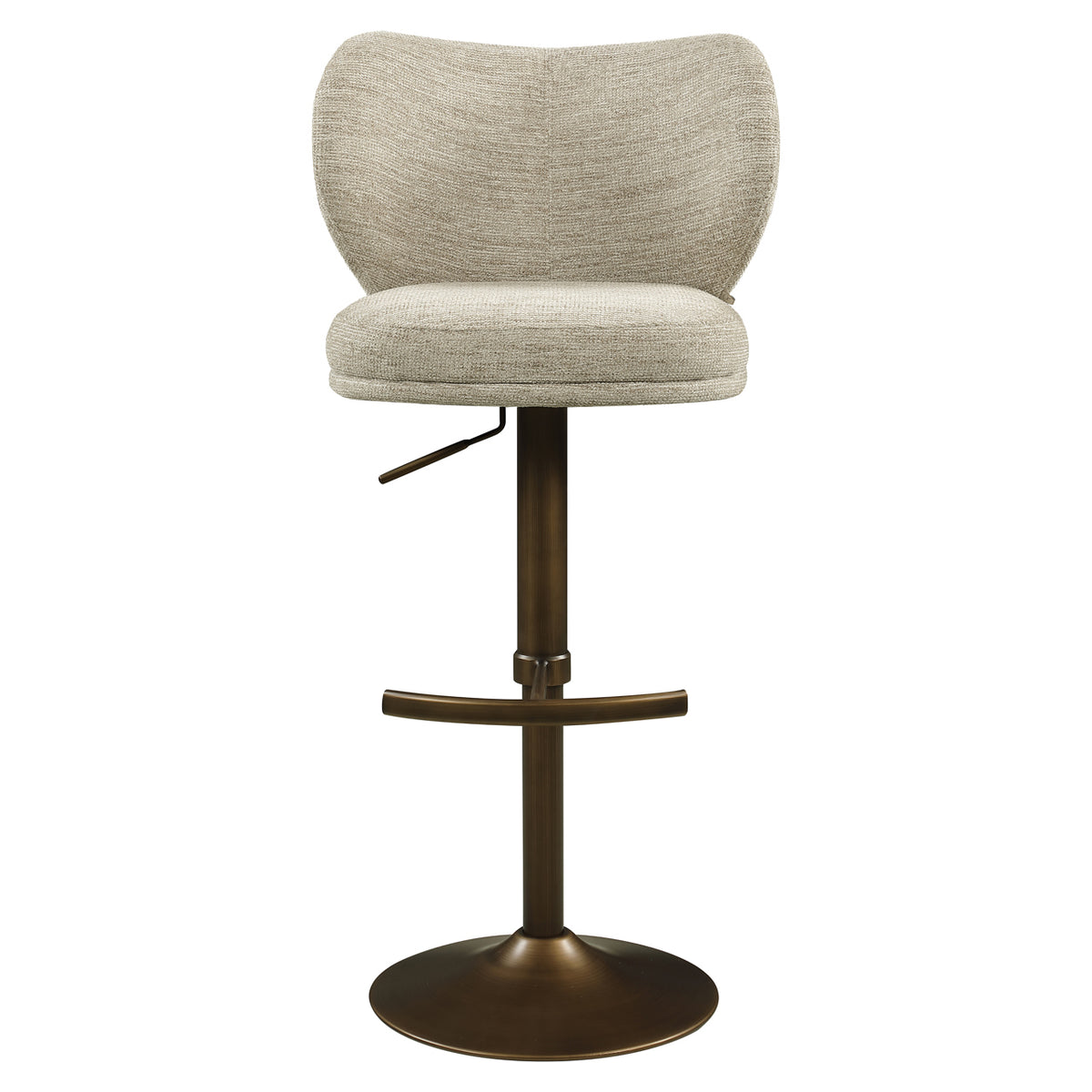 Chaise de bar Amely natural softweave pivotante