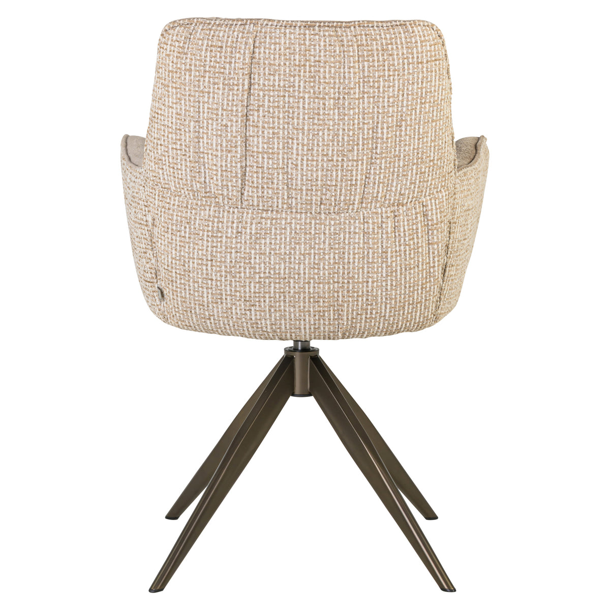 Chaise de salle à manger Chase cream blockweave pivotante