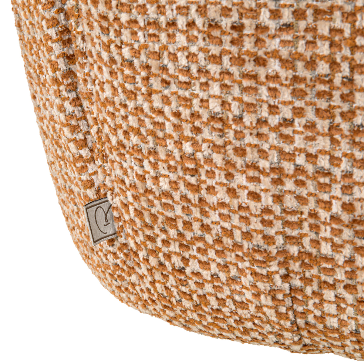 Chaise de salle à manger Chase jacquard gingembre pivotante