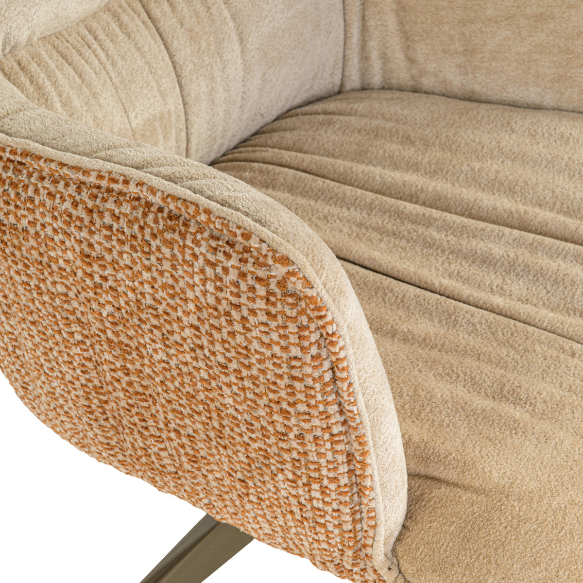 Chaise de salle à manger Chase jacquard gingembre pivotante